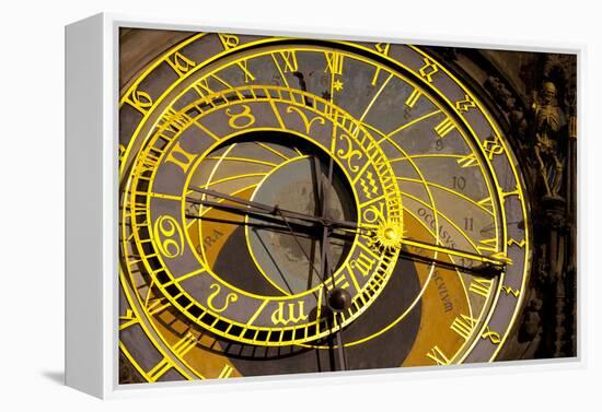 Astronomical Clock on the Town Hall, Old Town Square, Prague, Czech Republic-Miles Ertman-Framed Premier Image Canvas