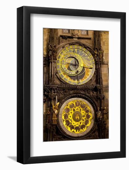 Astronomical Clock on the Town Hall, Old Town Square, Prague, Czech Republic-Miles Ertman-Framed Photographic Print