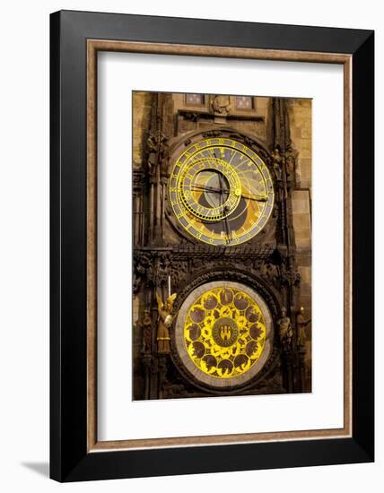 Astronomical Clock on the Town Hall, Old Town Square, Prague, Czech Republic-Miles Ertman-Framed Photographic Print