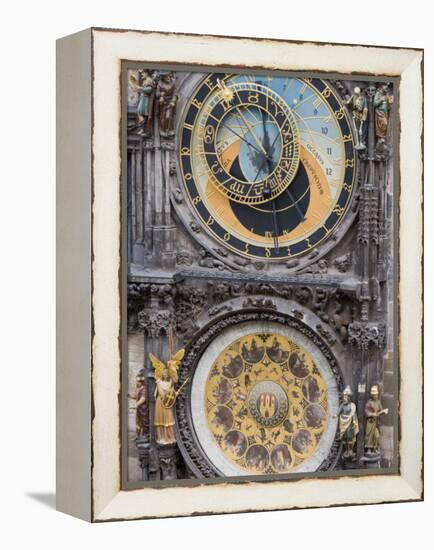 Astronomical Clock, Town Hall, Old Town Square, Old Town, Prague, Czech Republic, Europe-Martin Child-Framed Premier Image Canvas