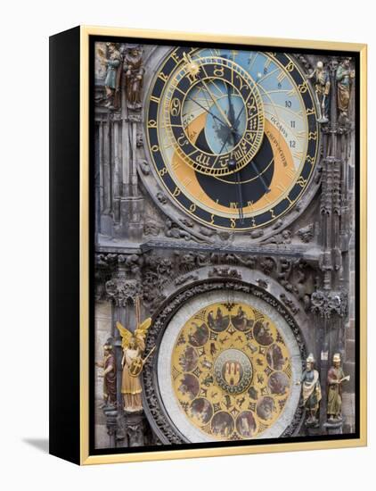 Astronomical Clock, Town Hall, Old Town Square, Old Town, Prague, Czech Republic, Europe-Martin Child-Framed Premier Image Canvas