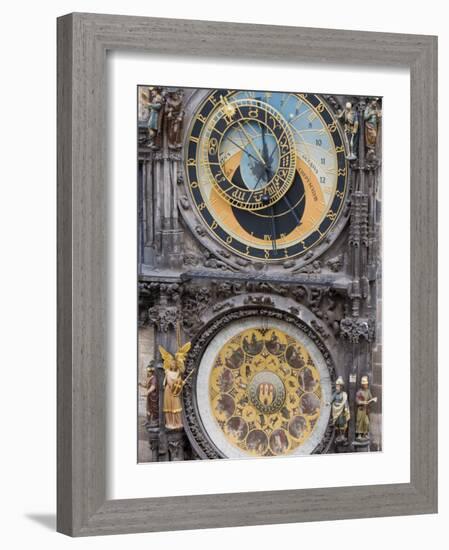 Astronomical Clock, Town Hall, Old Town Square, Old Town, Prague, Czech Republic, Europe-Martin Child-Framed Photographic Print