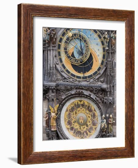 Astronomical Clock, Town Hall, Old Town Square, Old Town, Prague, Czech Republic, Europe-Martin Child-Framed Photographic Print