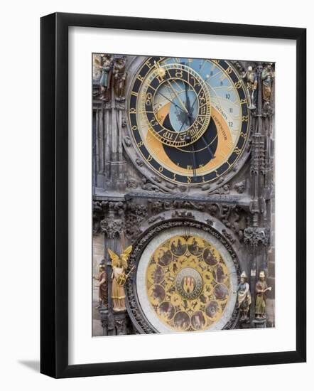 Astronomical Clock, Town Hall, Old Town Square, Old Town, Prague, Czech Republic, Europe-Martin Child-Framed Photographic Print