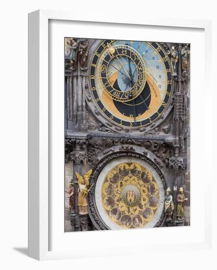 Astronomical Clock, Town Hall, Old Town Square, Old Town, Prague, Czech Republic, Europe-Martin Child-Framed Photographic Print