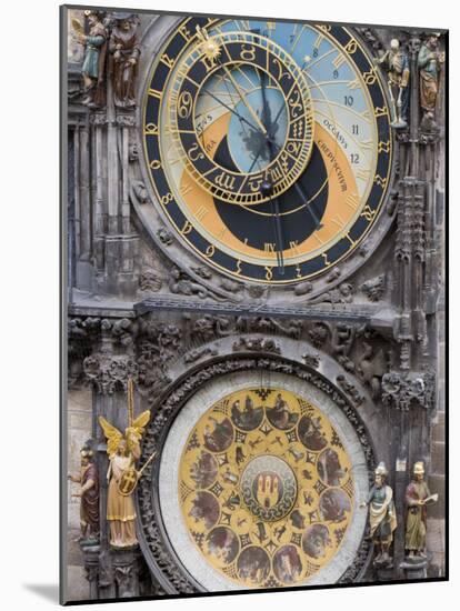 Astronomical Clock, Town Hall, Old Town Square, Old Town, Prague, Czech Republic, Europe-Martin Child-Mounted Photographic Print