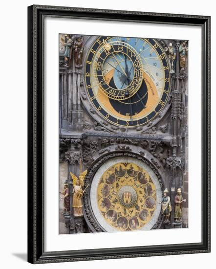 Astronomical Clock, Town Hall, Old Town Square, Old Town, Prague, Czech Republic, Europe-Martin Child-Framed Photographic Print