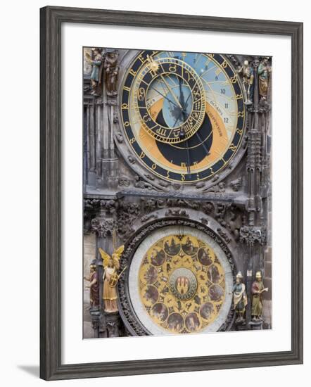 Astronomical Clock, Town Hall, Old Town Square, Old Town, Prague, Czech Republic, Europe-Martin Child-Framed Photographic Print