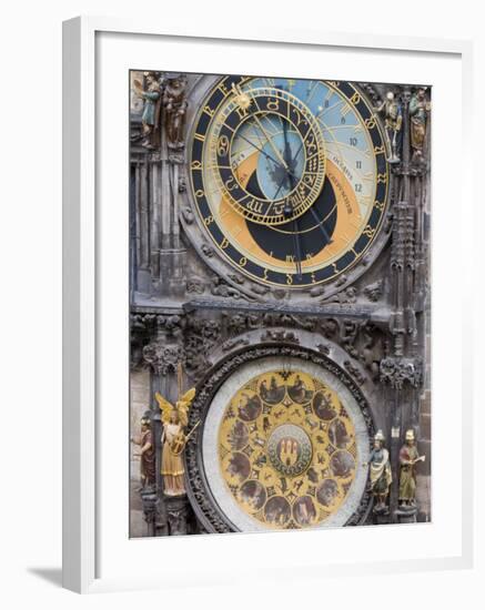 Astronomical Clock, Town Hall, Old Town Square, Old Town, Prague, Czech Republic, Europe-Martin Child-Framed Photographic Print