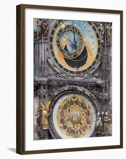 Astronomical Clock, Town Hall, Old Town Square, Old Town, Prague, Czech Republic, Europe-Martin Child-Framed Photographic Print