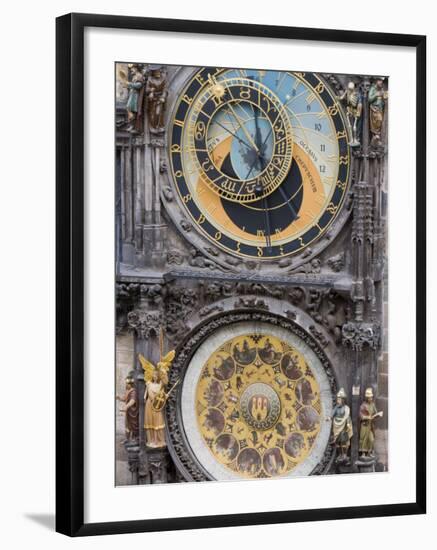 Astronomical Clock, Town Hall, Old Town Square, Old Town, Prague, Czech Republic, Europe-Martin Child-Framed Photographic Print