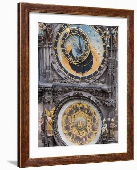 Astronomical Clock, Town Hall, Old Town Square, Old Town, Prague, Czech Republic, Europe-Martin Child-Framed Photographic Print