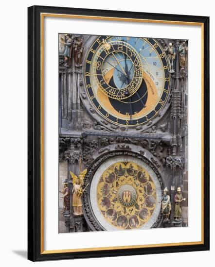 Astronomical Clock, Town Hall, Old Town Square, Old Town, Prague, Czech Republic, Europe-Martin Child-Framed Photographic Print