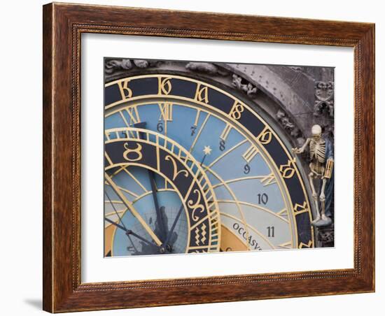 Astronomical Clock, Town Hall, Old Town Square, Old Town, Prague, Czech Republic, Europe-Martin Child-Framed Photographic Print