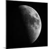 Astronomical Glass Plate Slide of the Moon in First Quarter (1899), 1899 (Glass Negative)-Unknown Artist-Mounted Giclee Print