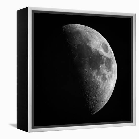 Astronomical Glass Plate Slide of the Moon in First Quarter (1899), 1899 (Glass Negative)-Unknown Artist-Framed Premier Image Canvas
