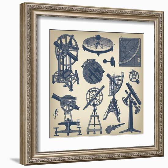 Astronomical Instruments-null-Framed Art Print