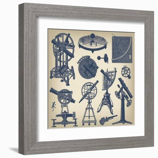 Astronomical Instruments-null-Framed Art Print