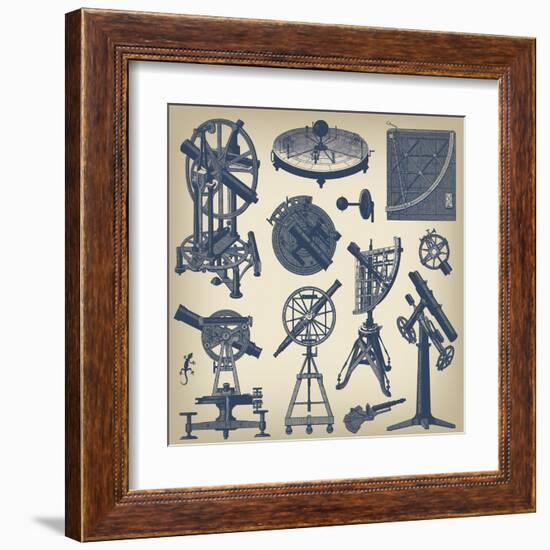 Astronomical Instruments-null-Framed Art Print