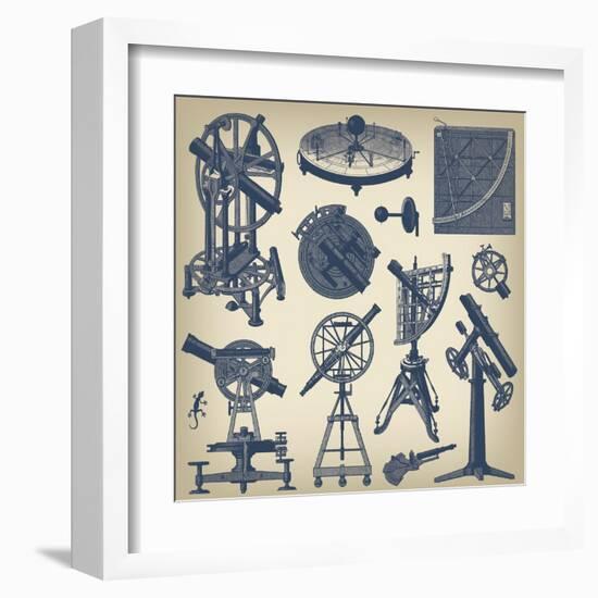 Astronomical Instruments-null-Framed Art Print