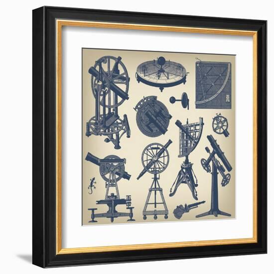 Astronomical Instruments-null-Framed Art Print