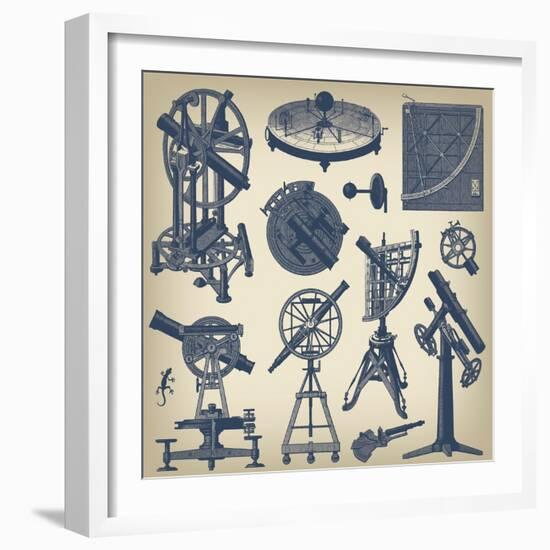 Astronomical Instruments-null-Framed Art Print