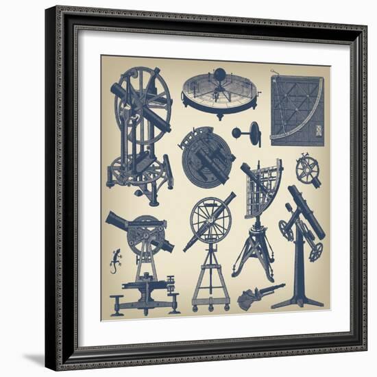 Astronomical Instruments-null-Framed Art Print