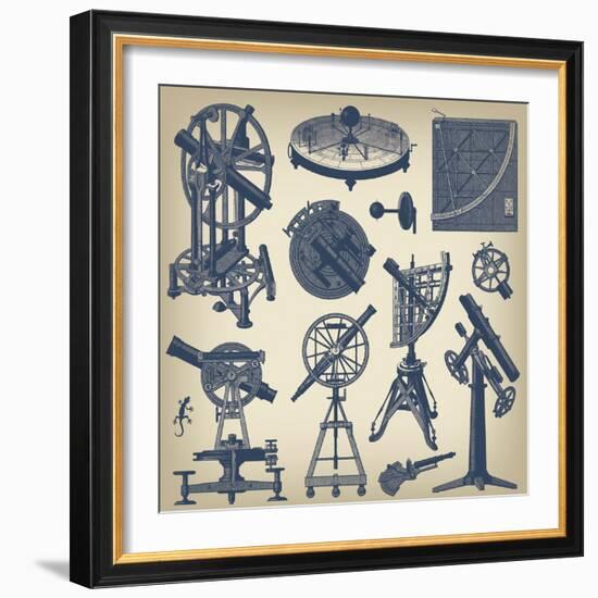 Astronomical Instruments-null-Framed Art Print