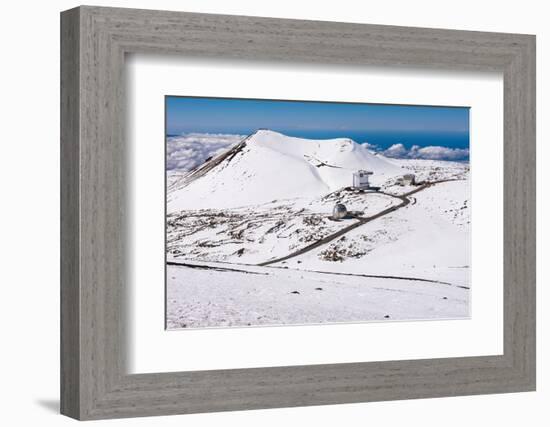 Astronomical Observatories atop Mauna Kea, Hawaii-Mark A Johnson-Framed Photographic Print