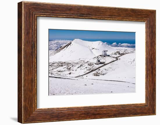 Astronomical Observatories atop Mauna Kea, Hawaii-Mark A Johnson-Framed Photographic Print