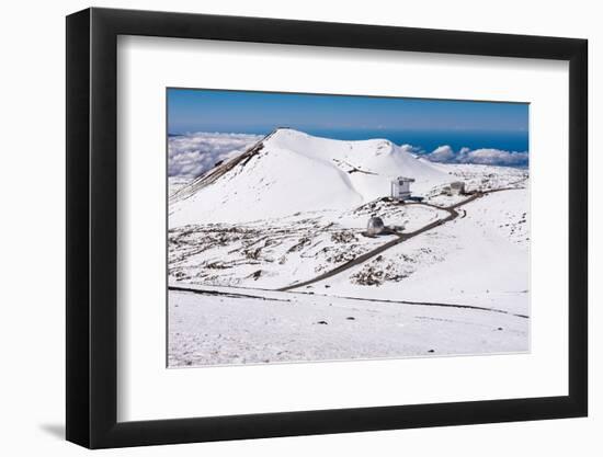 Astronomical Observatories atop Mauna Kea, Hawaii-Mark A Johnson-Framed Photographic Print