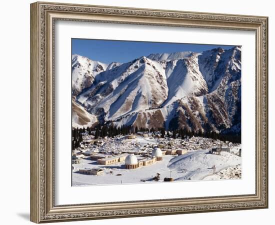 Astronomical Station in Snow Covered Landscape at Almaty in Kazakhstan, Central Asia-Tom Ang-Framed Photographic Print