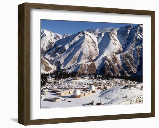 Astronomical Station in Snow Covered Landscape at Almaty in Kazakhstan, Central Asia-Tom Ang-Framed Photographic Print