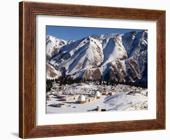 Astronomical Station in Snow Covered Landscape at Almaty in Kazakhstan, Central Asia-Tom Ang-Framed Photographic Print