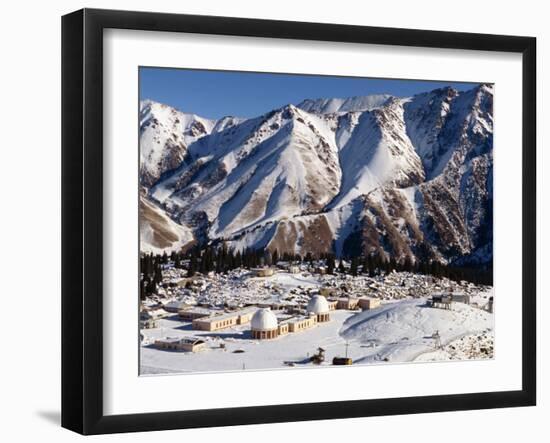 Astronomical Station in Snow Covered Landscape at Almaty in Kazakhstan, Central Asia-Tom Ang-Framed Photographic Print