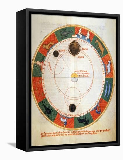 Astronomy: A Zodiac-Johannes de Sacrobosco-Framed Premier Image Canvas