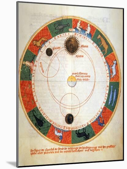 Astronomy: A Zodiac-Johannes de Sacrobosco-Mounted Giclee Print