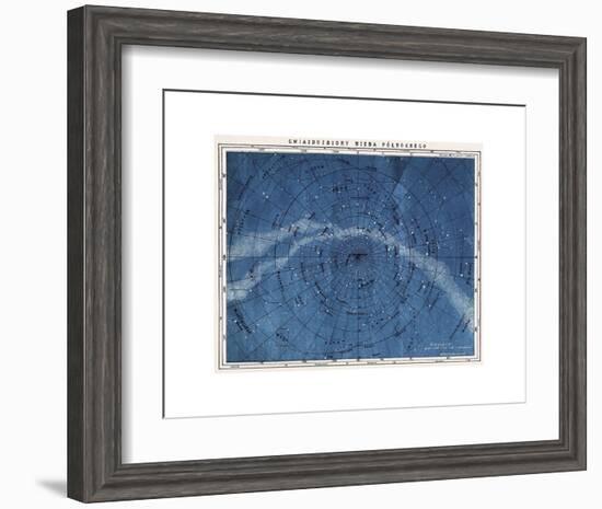 Astronomy Map Northern Constellations-null-Framed Art Print