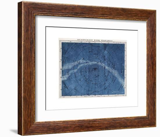 Astronomy Map Northern Constellations-null-Framed Art Print