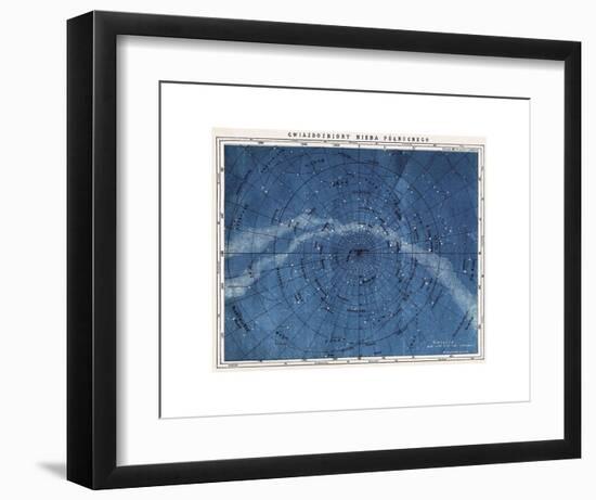 Astronomy Map Northern Constellations-null-Framed Art Print