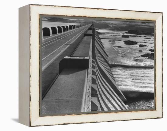 Aswan Dam, Built at the First Cataract of the Nile River-null-Framed Premier Image Canvas