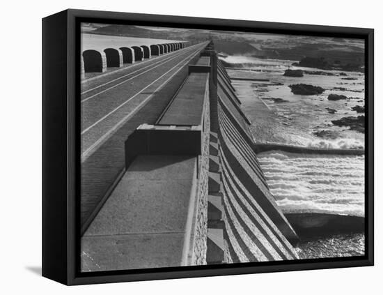 Aswan Dam, Built at the First Cataract of the Nile River-null-Framed Premier Image Canvas