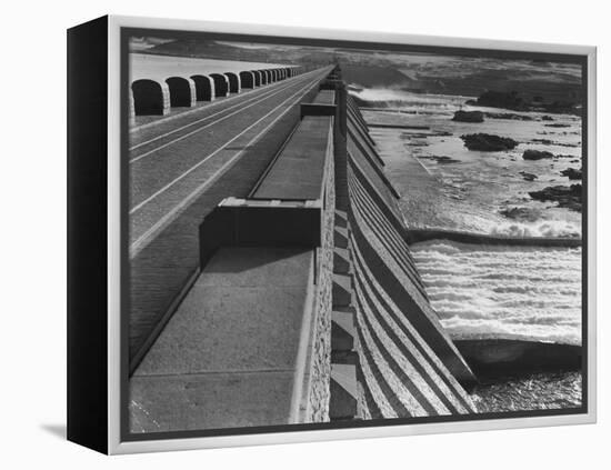 Aswan Dam, Built at the First Cataract of the Nile River-null-Framed Premier Image Canvas