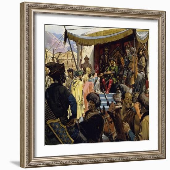 At 45 Genghis Khan Was the Ruler of a Vast Empire-Alberto Salinas-Framed Giclee Print