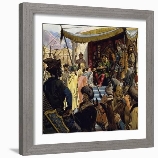 At 45 Genghis Khan Was the Ruler of a Vast Empire-Alberto Salinas-Framed Giclee Print