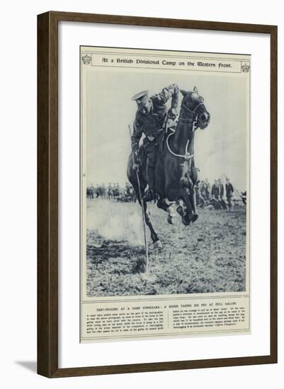 At a British Divisional Camp on the Western Front-null-Framed Photographic Print