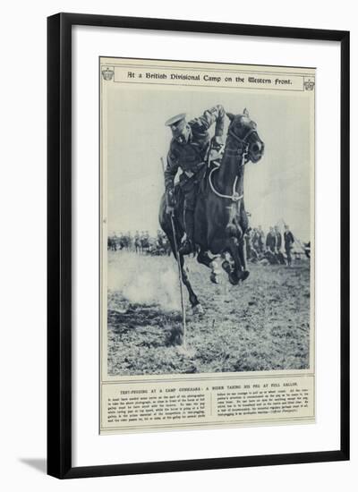 At a British Divisional Camp on the Western Front-null-Framed Photographic Print