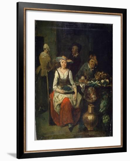 At a Greengrocer, C1700-1730-Jan Baptist Lambrechts-Framed Giclee Print