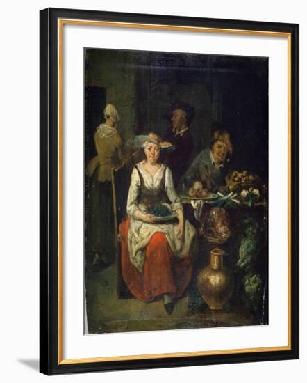 At a Greengrocer, C1700-1730-Jan Baptist Lambrechts-Framed Giclee Print