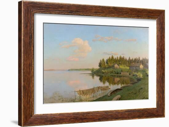 At a lake. 1893-Isaak Iljitsch Lewitan-Framed Giclee Print